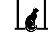 cat sitting by window silhouette, an Illustration by Amazin_art (Thumbnail 22 of 25)