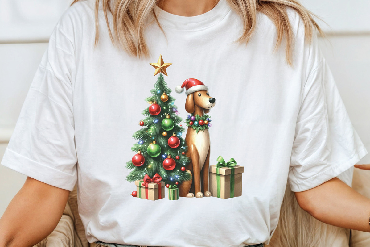Christmas tree Dog Clipart, an Illustration by CraftArtStudio (Photo 4 of 6)