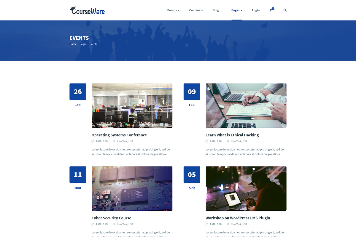 CourseWare - Learning PSD Template, a Landing Page Template by bigpsfan's SHOP (Photo 8 of 25)