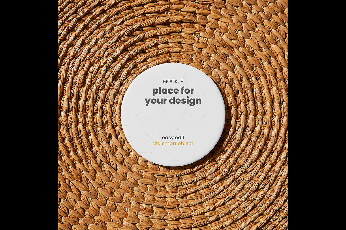 Multipurpose Set of Coasters Mockups, a Mockup by Luuqas Design (Photo 2 of 6)