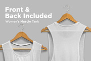 Women's Muscle Tank Mockup, a Shirt Mockup by DesignSupply Co. (Thumbnail 3 of 6)