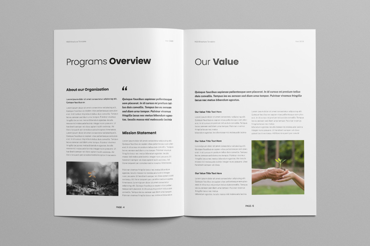 Nonprofit Brochure | Canva & MS Word, a Brochure Template by HiveArts (Photo 3 of 11)