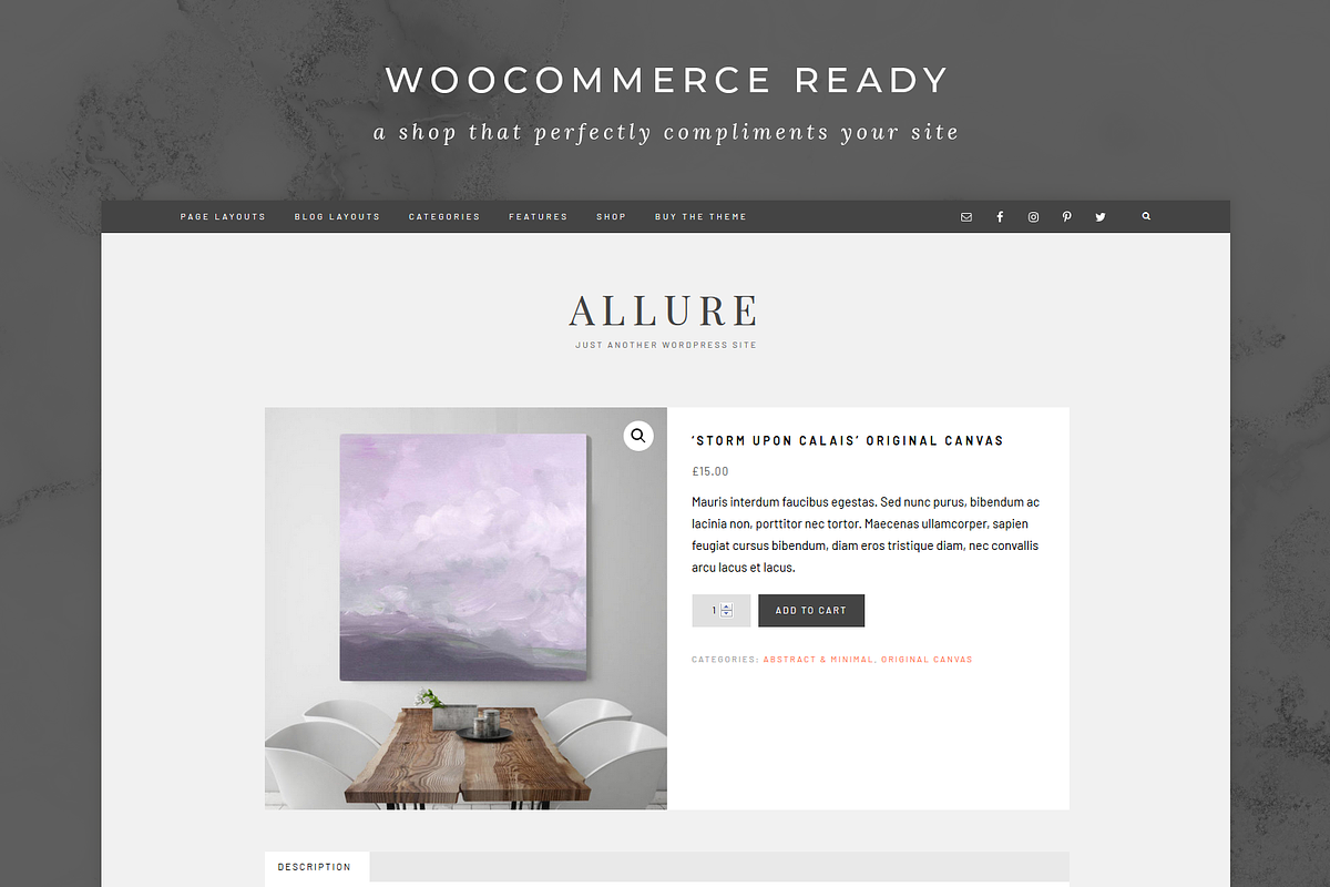Allure - Feminine Genesis Theme, a WordPress Template by Studio Sirona (Photo 8 of 14)