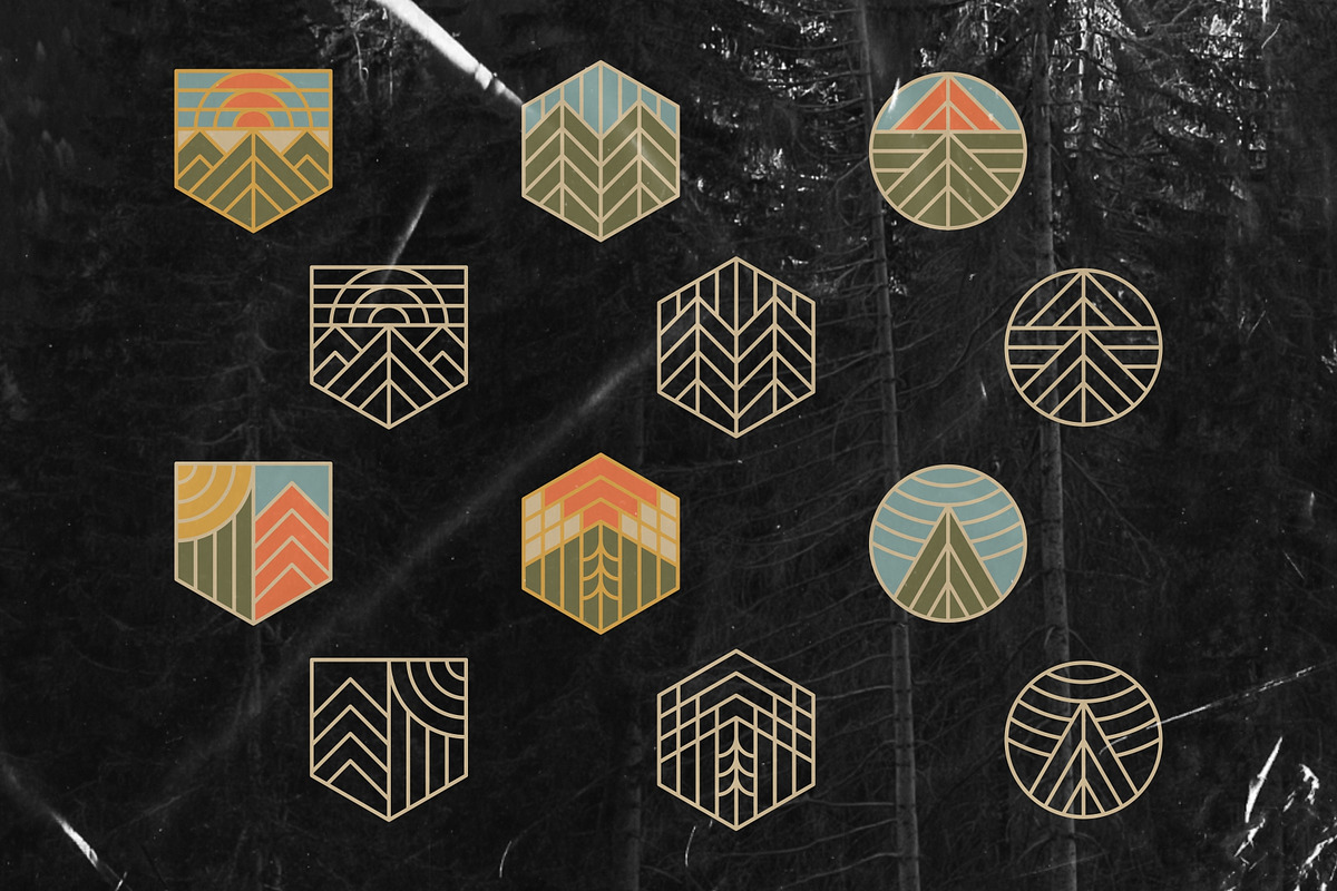Abstract Outdoor Badges, an Illustration by Firowerk (Photo 3 of 8)