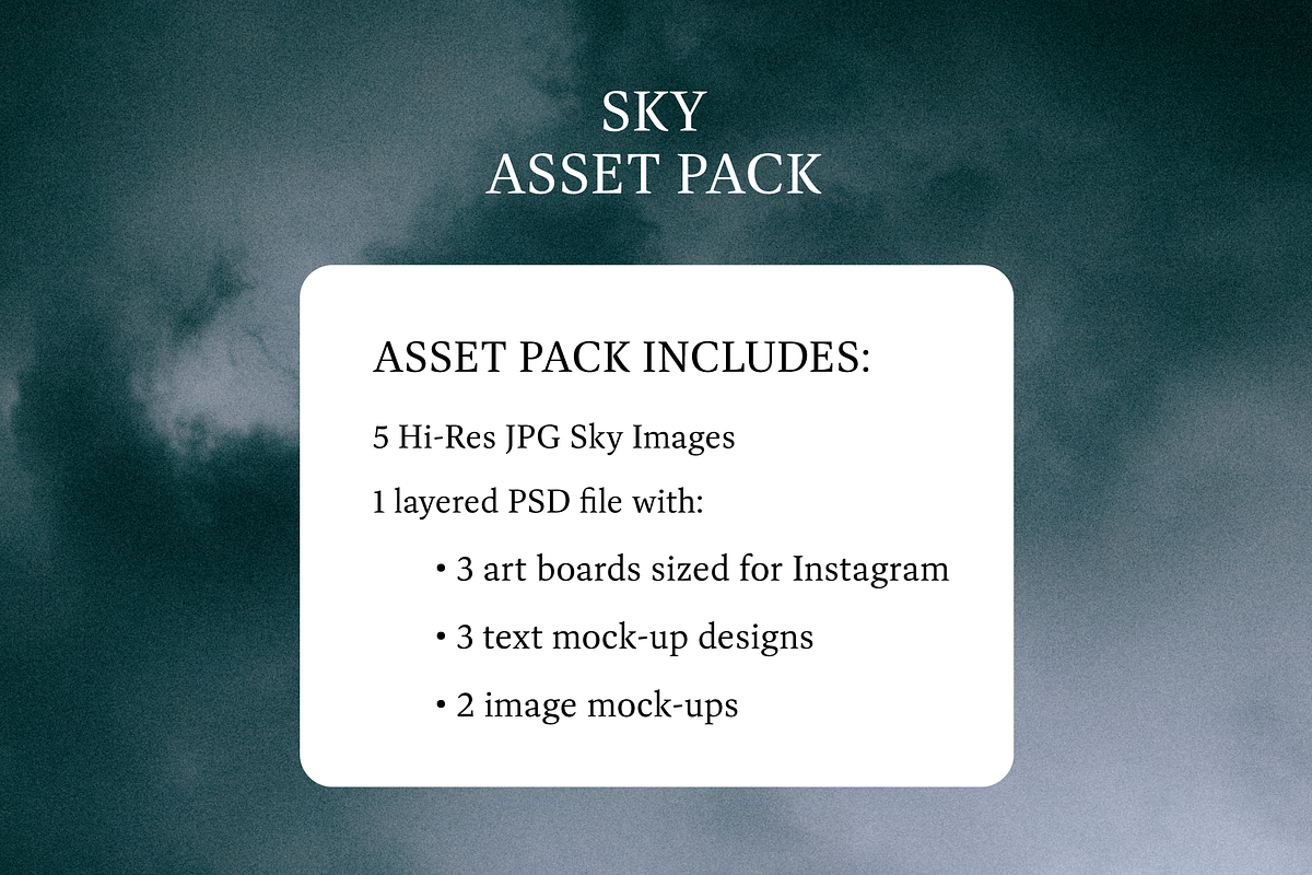 Sky Asset Pack, an Advertising Mockup by Made by T (Photo 7 of 7)