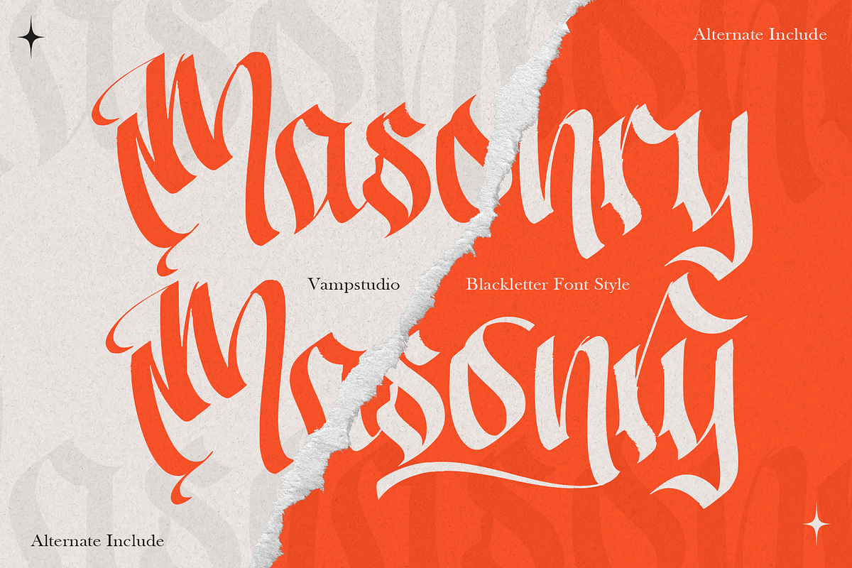 The Beastiful Modern Blackletter, a Blackletter Font by Vampstudio (Photo 3 of 13)