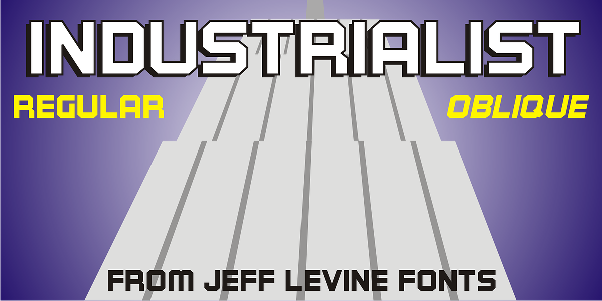 Industrialist JNL, a Sans Serif Font by Jeff Levine Fonts