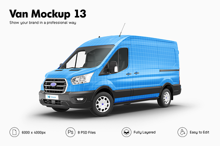 Van Mockup 13, an Advertising Mockup by Mockupix