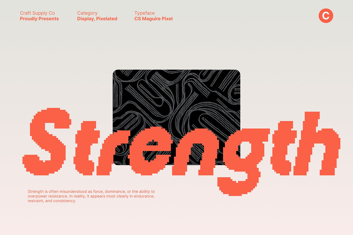 CS Maguire Pixel, a Sans Serif Font by Craft Supply Co. (Photo 7 of 8)
