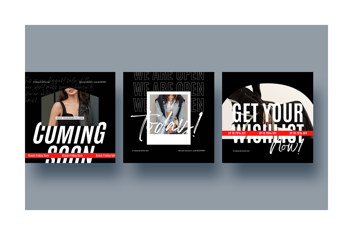 Black Friday Instagram Canva Pack, a Social Media Template by Angkalimabelas (Photo 2 of 5)
