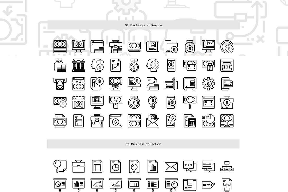 260 Business Line Icons Collection, an Outline Icon by Just Icon (Photo 6 of 6)