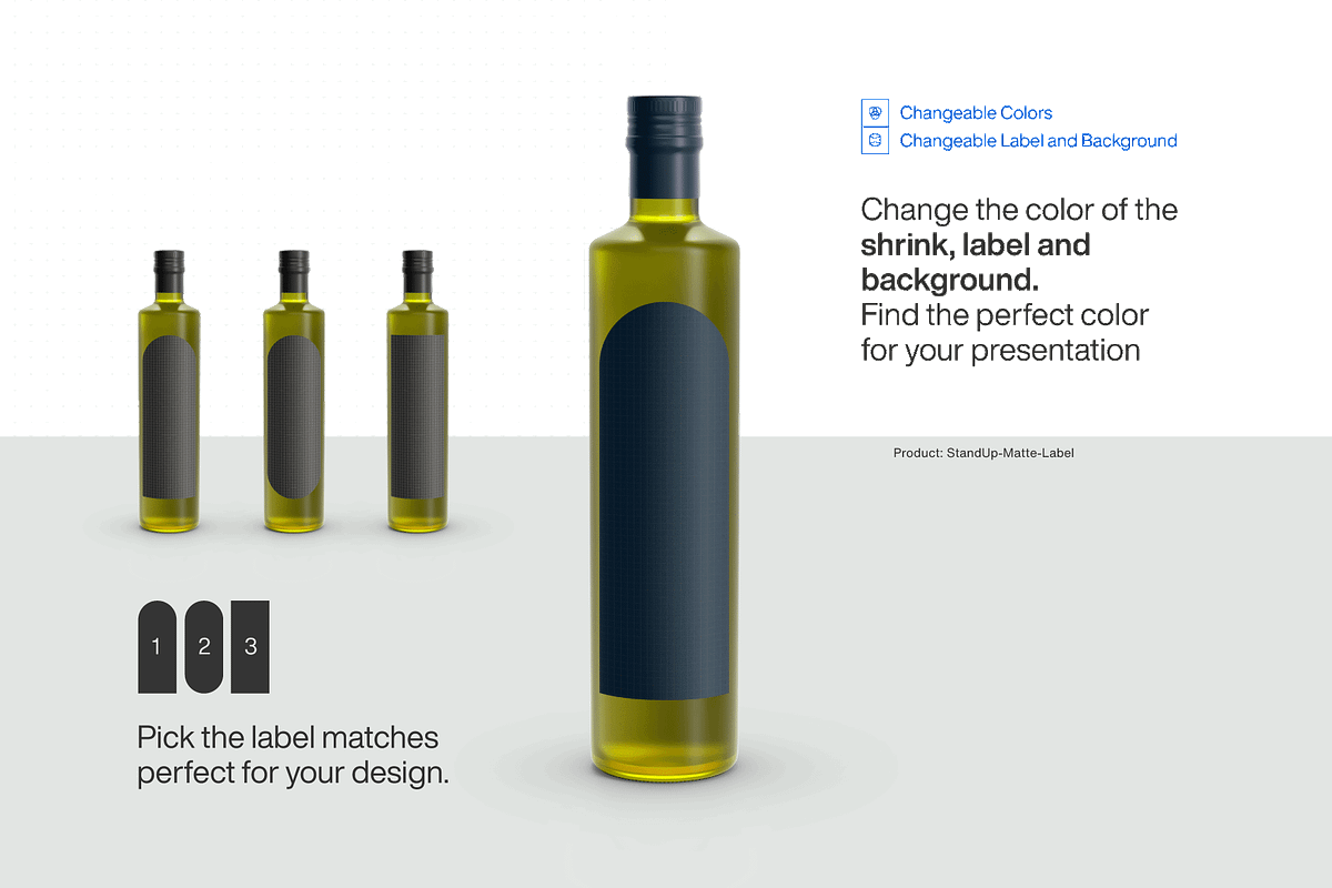 Olive Oil bottles Mockup Pack, a Packaging Mockup by Mocka Studio (Photo 4 of 8)