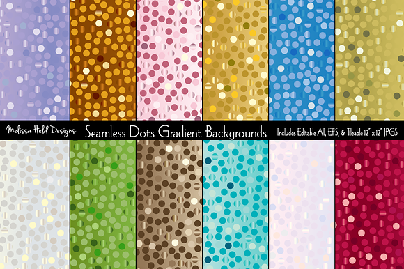 Seamless Dots Gradient Backgrounds preview 7
