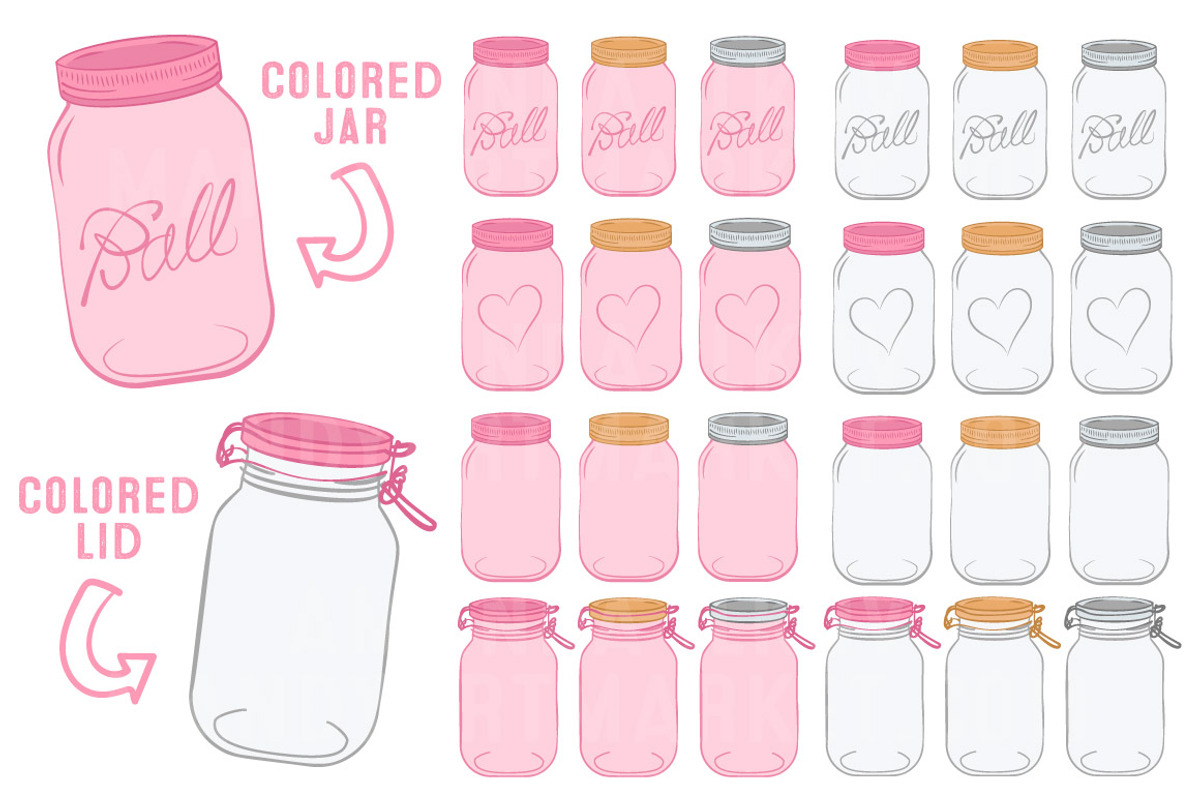 Pink Jar Vectors & Clipart, an Illustration by Amanda Ilkov (Photo 2 of 4)