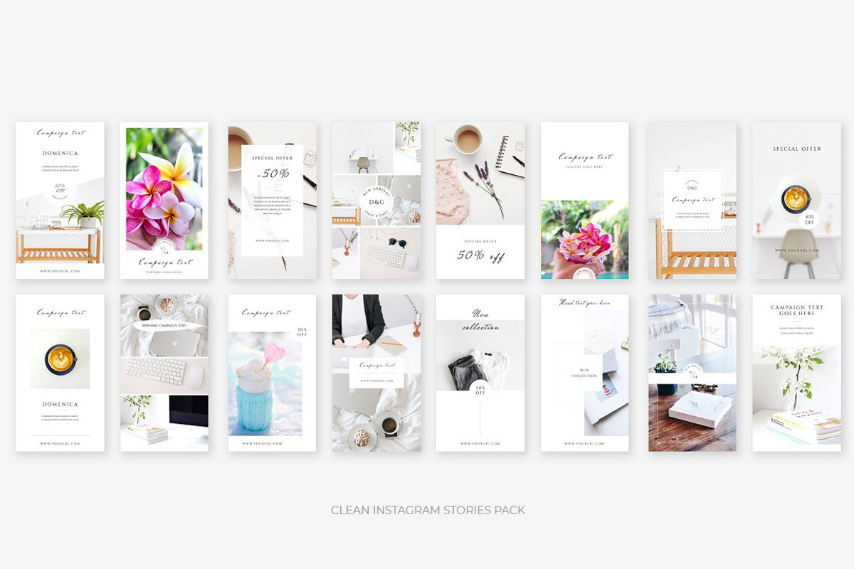 Clean Instagram Stories Bundle, a Social Media Template by Swiss_cube (Photo 3 of 10)