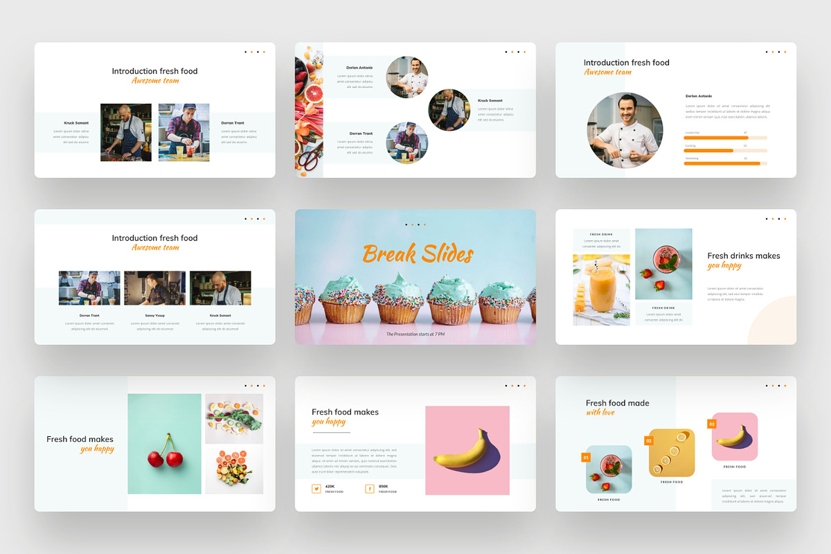 Refresh - Food Google Slides, a Presentation Template by BeadyLab (Photo 4 of 5)
