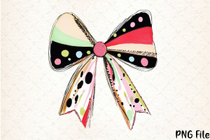 Christmas Coquette Bow Png, a Seasonal Illustration by YA Design