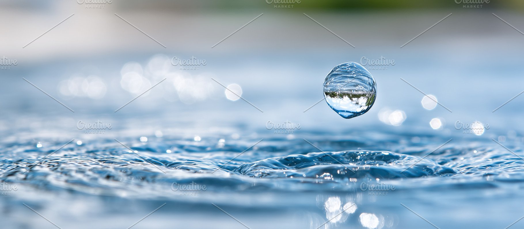Water droplet hovering above the, a Background Photo by MistyDay