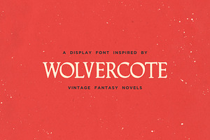 Wolvercote Regular - Display Font