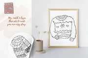 Hand-Drawn Cozy Winter Clothes SVG, an Object Illustration by RimzStudio (Thumbnail 3 of 7)