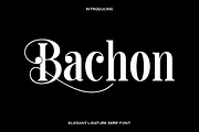 Bachon - Elegant Ligature Serif, a Serif Font by Luna Shop (Thumbnail 1 of 8)