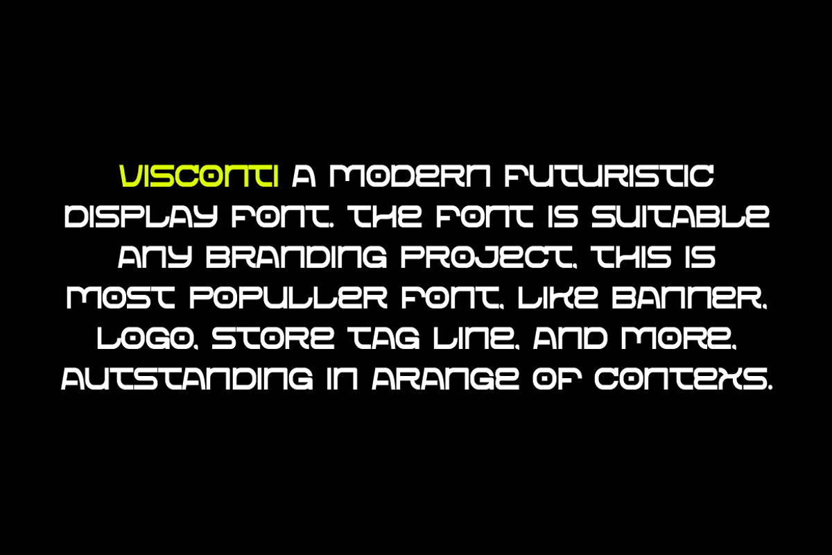 Visconti - Futuristic Font, a Sans Serif Font by Iqsiart Studio (Photo 2 of 9)