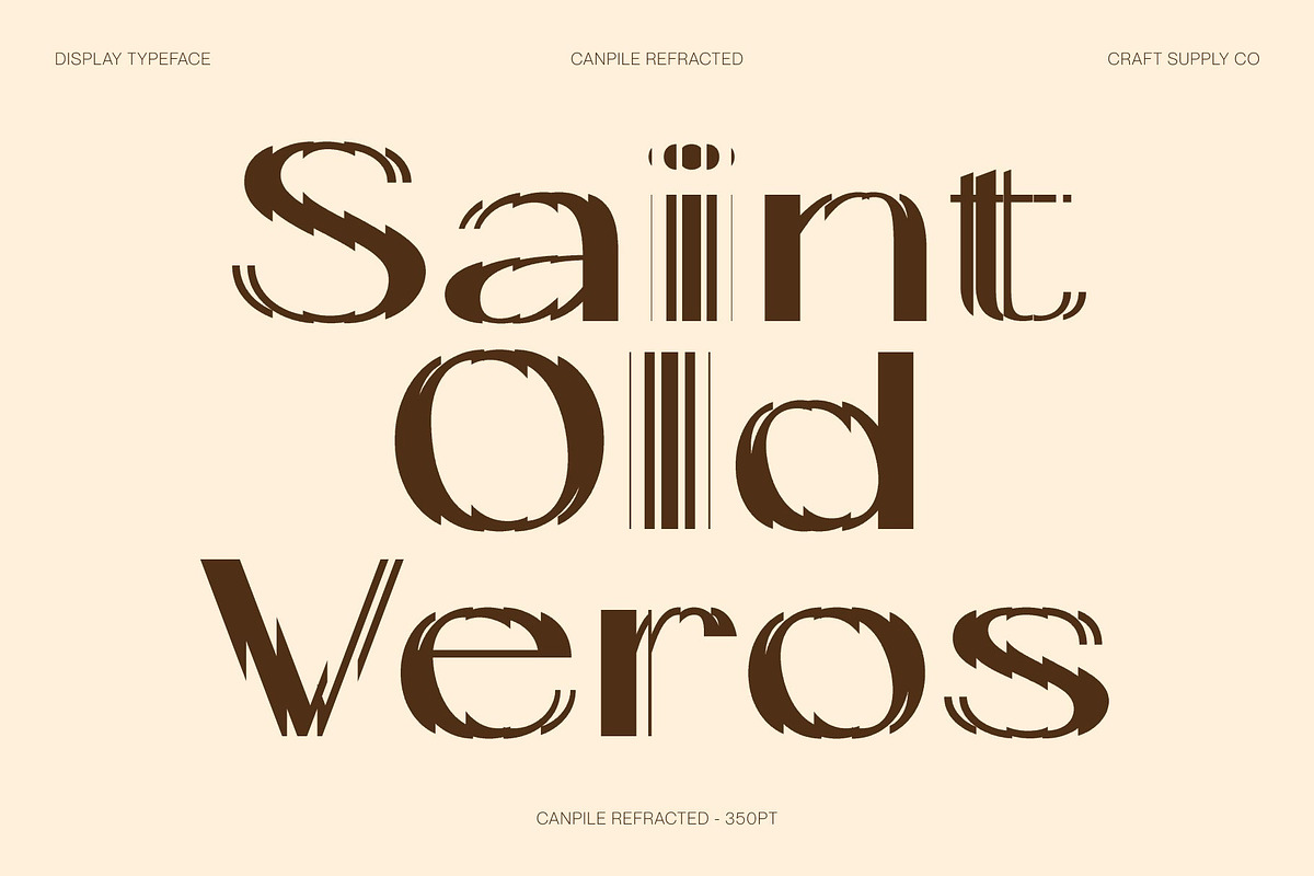 Canpile Refracted, a Sans Serif Font by Craft Supply Co. (Photo 2 of 8)