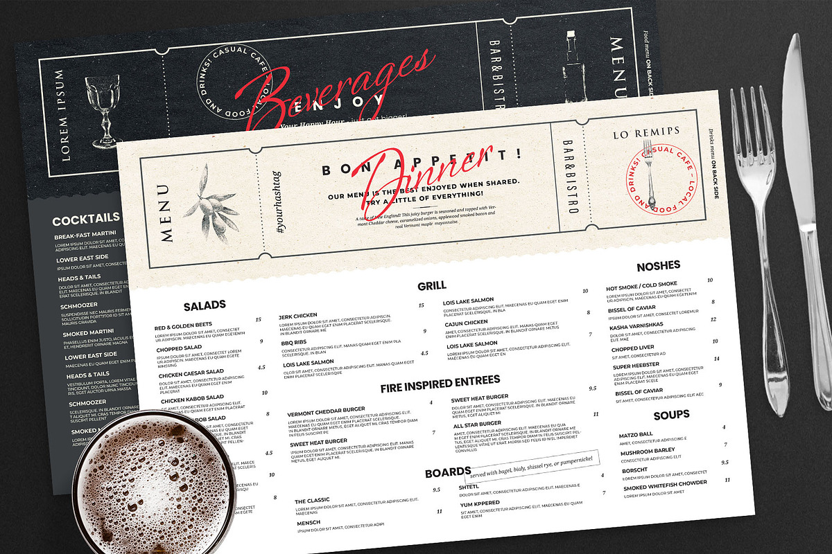 Contemporary Menu Template, a Flyer Template by BrandPacks (Photo 1 of 4)