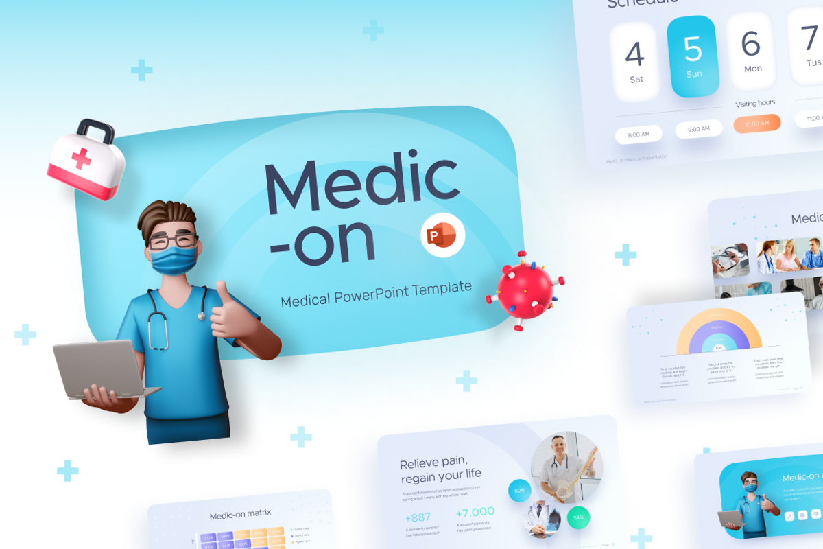 Medic On PowerPoint Template, a Presentation Template by Brandearth RRGraph (Photo 1 of 6)