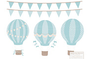 Vintage Boy Hot Air Balloons, an Illustration by Amanda Ilkov (Thumbnail 3 of 5)