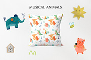 Musical animals, a Pattern Graphic by Lineli (Thumbnail 5 of 8)