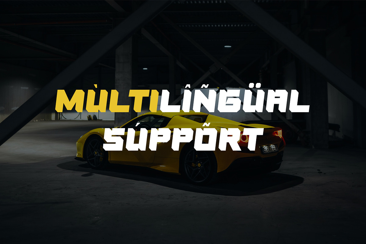 Race Head - Sports Font, a Sans Serif Font by Salamahtype (Photo 7 of 7)