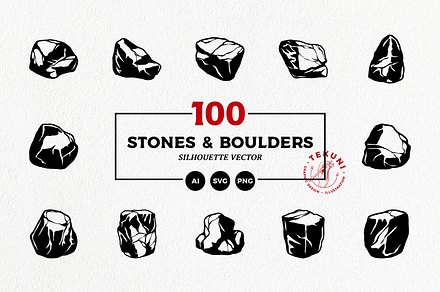 stones and boulders svg