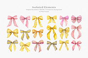 Watercolor Bow Clipart, a Decorative Illustration by ThaismotaCreativeCo (Thumbnail 5 of 7)