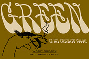 Wacky Tobacky: A Psychedelic Script, a Script Font by DeliFreshTypeCo. (Thumbnail 5 of 10)