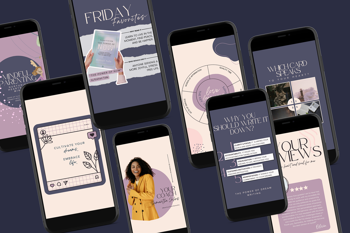 90+ Life Coach Social Media Template, a Social Media Template by Glow Muse Studio (Photo 8 of 10)