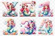 Mermaid Alphabet Font & Numbers, a Symbol Font by Bubble Pixel (Thumbnail 7 of 8)