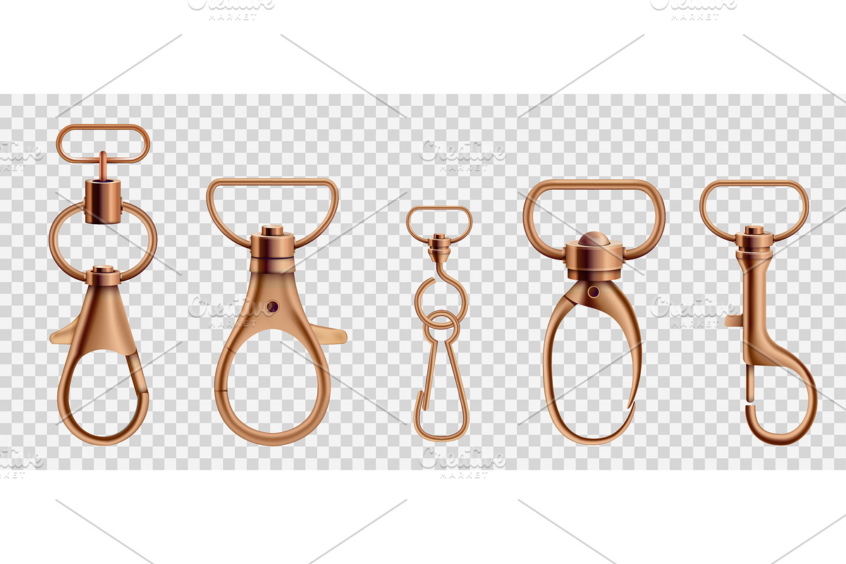 Set of copper swivel lobster clasps, an Object Illustration by Yayasya (Photo 2 of 3)