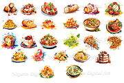 Watercolor Italian Food Clipart, an Object Graphic by Negarin Digital Art (Thumbnail 3 of 10)