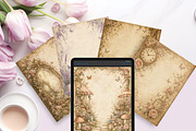 Vintage Fairy Garden Journal Pages, a Background Graphic by LA Design (Thumbnail 5 of 10)