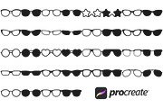 Facial Glasses Set 3 Procreate Brush, a Brush Add-On by Disasterology Ink (Thumbnail 4 of 10)