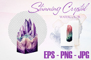 Stunning Watercolor Crystal Vector S, a Pattern Graphic by Deckar_art (Thumbnail 2 of 3)
