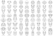 Dog Head Silhouettes Bundle, an Object Graphic by pet design shop (Thumbnail 10 of 12)