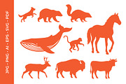 Animal Silhouette Collection Set, an Object Graphic by nandinigraphics (Thumbnail 4 of 7)