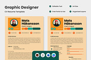 CV Resume Graphic Designer V2, a Resume Template by productype1 (Thumbnail 1 of 3)