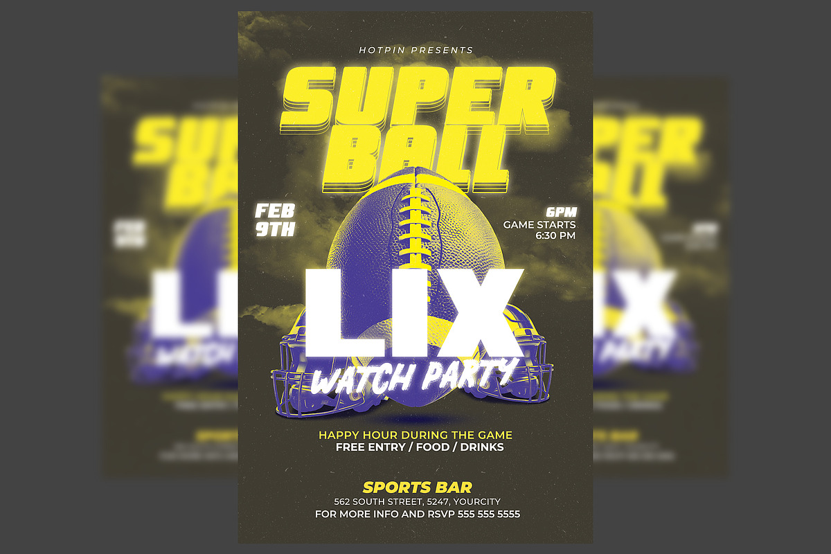 Football Flyer Template, a Flyer Template by Hotpin (Photo 1 of 3)