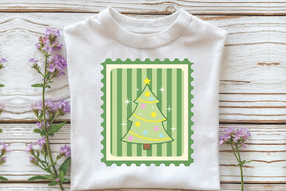 Christmas Tree Coquette Stamps png, an Illustration by Libby Wishes (Photo 3 of 5)