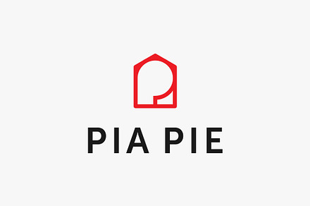 letter P and house logo design