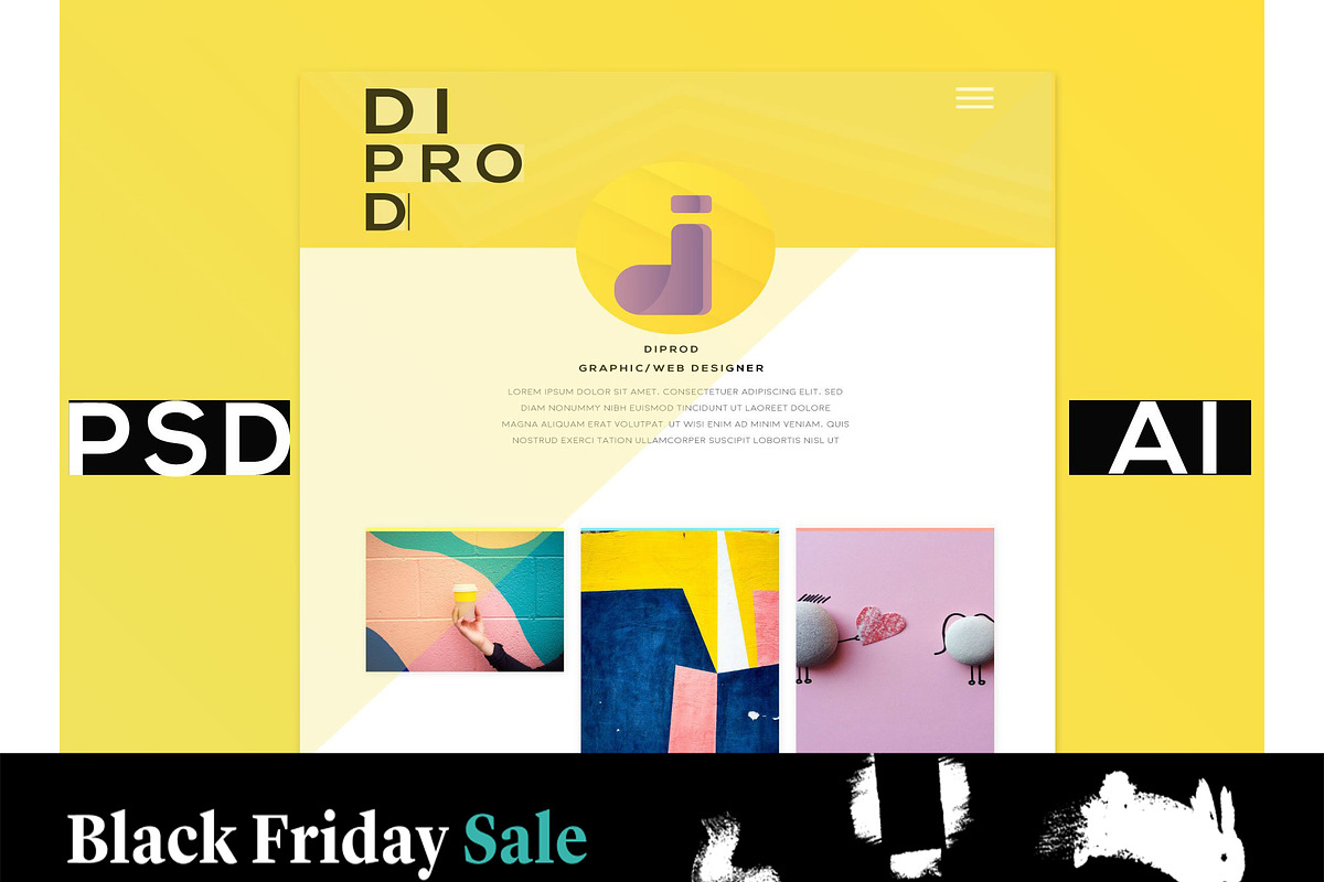 portfolio template 2020, a Landing Page Template by designbydi (Photo 1 of 5)