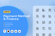 Payment Method & Finance Icon Set, an Outline Icon by Nathaya Studio (Thumbnail 1 of 2)